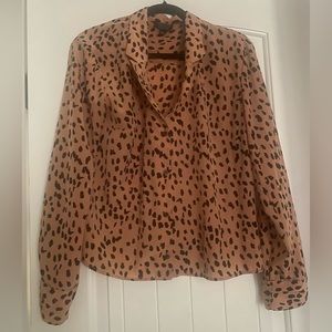 Top shop animal print blouse